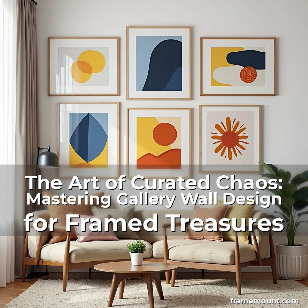 Read more about the article The Art of Curated Chaos: Mastering Gallery Wall Design for Framed Treasures