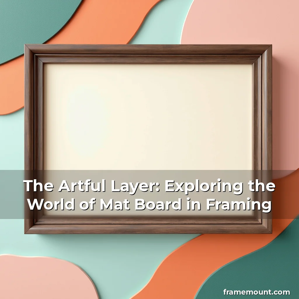 Read more about the article The Artful Layer: Exploring the World of Mat Board in Framing